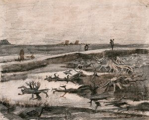 Landschaft mit Moorstämmen (Travaux aux Champs)